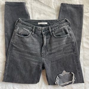 Women’s Pacsun Washed-Out Black Denim Mom Jeans Size- 24
